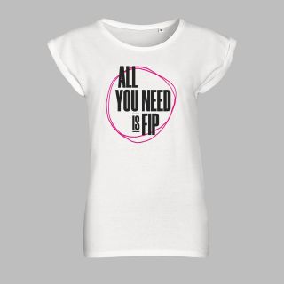 T-shirt - ALL YOU NEED IS FIP - Femme - Blanc