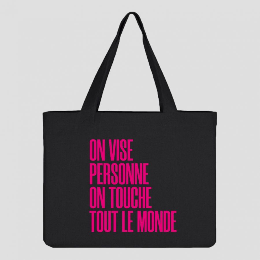 Sac Shopping On Vise personne .. NOIR