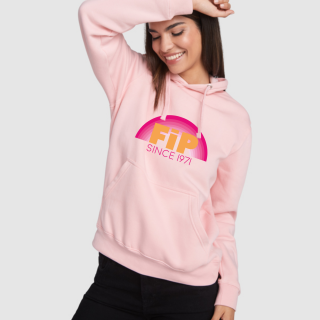 Sweat à capuche rose Arc-en-ciel