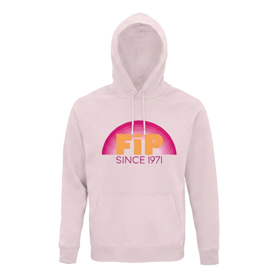 Sweat à capuche rose Arc-en-ciel